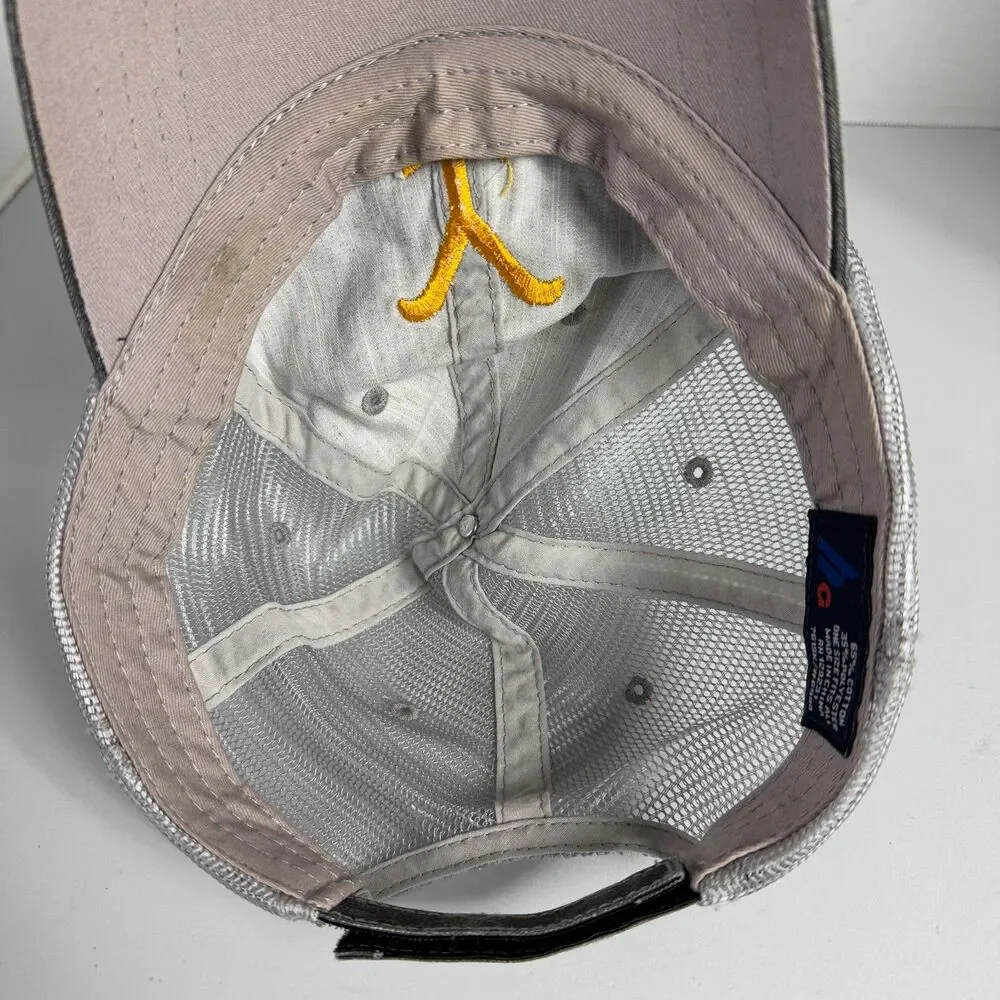 Yellowstone Dutton Ranch Gray Trucker Hat Distressed Adjustable Backstrap OSFA